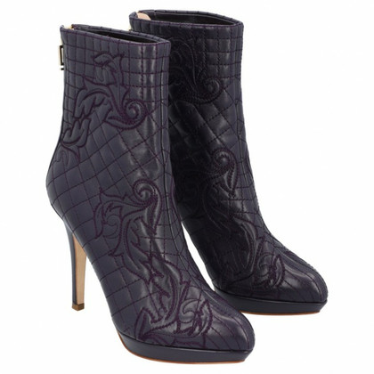 Versace Ankle boots Leather in Violet