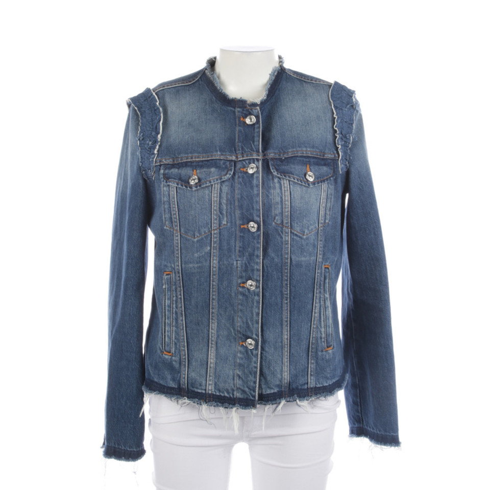 7 For All Mankind Jacke/Mantel aus Baumwolle in Blau