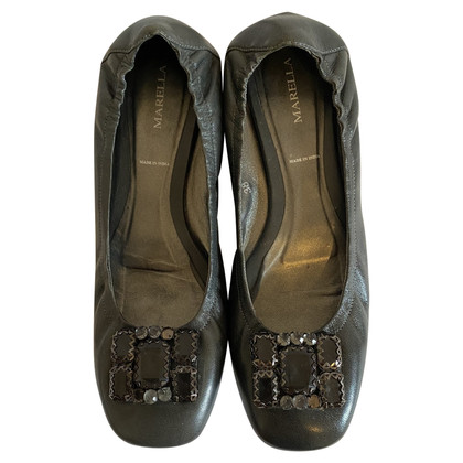 Marella Slippers/Ballerinas Leather in Grey