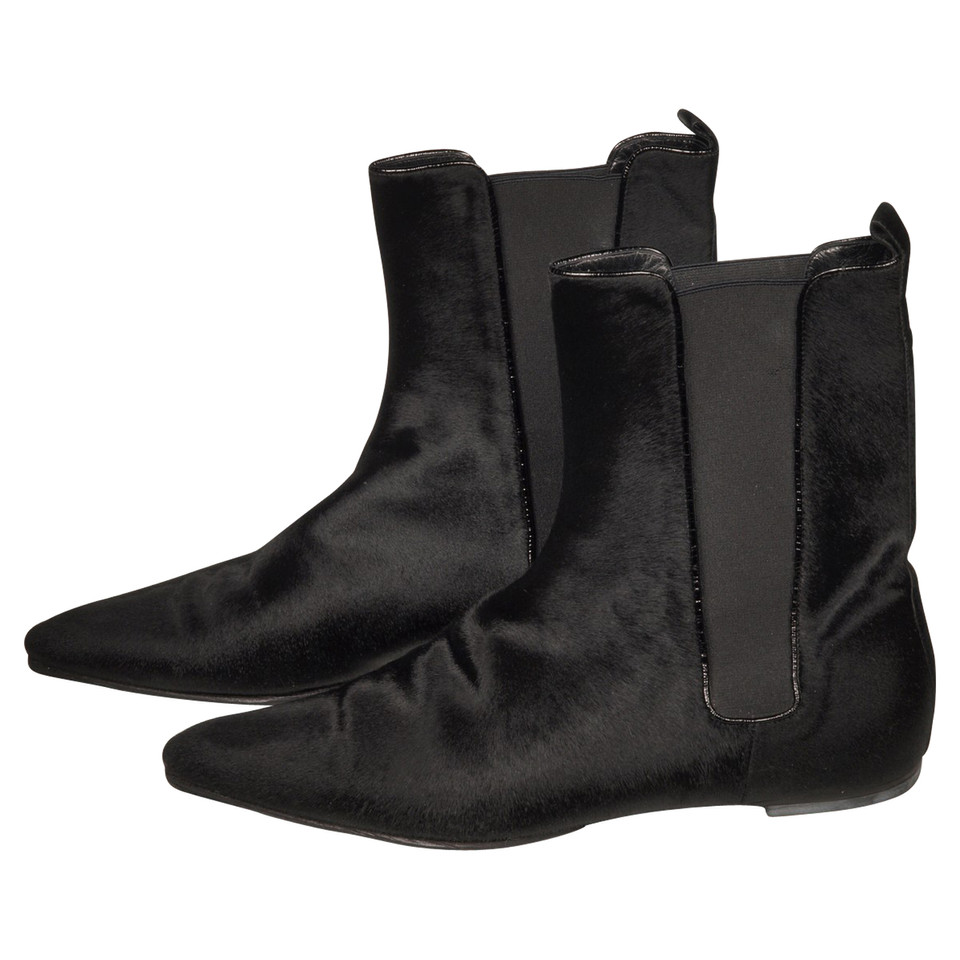 Jil Sander Ankle boots Fur in Black