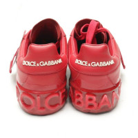 Dolce & Gabbana Sneaker in Pelle in Rosso