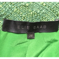 Elie Saab Jacke/Mantel aus Wolle in Grün