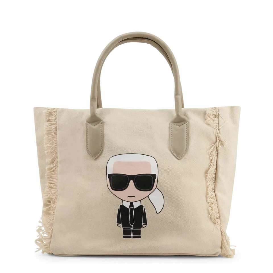 Karl Lagerfeld Handtasche aus Baumwolle in Braun