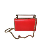 Carolina Herrera Insignia Satchel Bag Leather in Red
