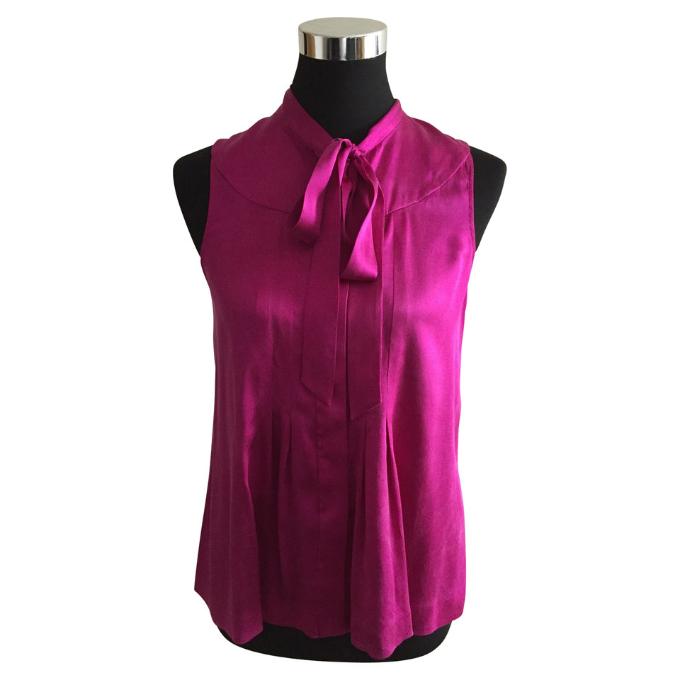 Theory Fuchsia silk blouse