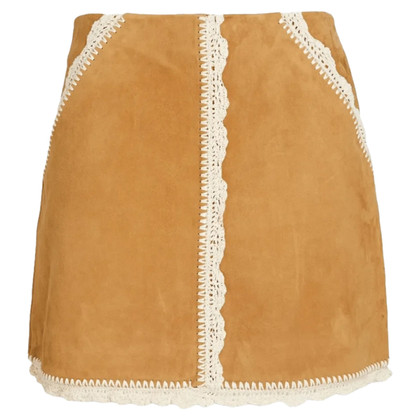 Maje Skirt Leather in Brown