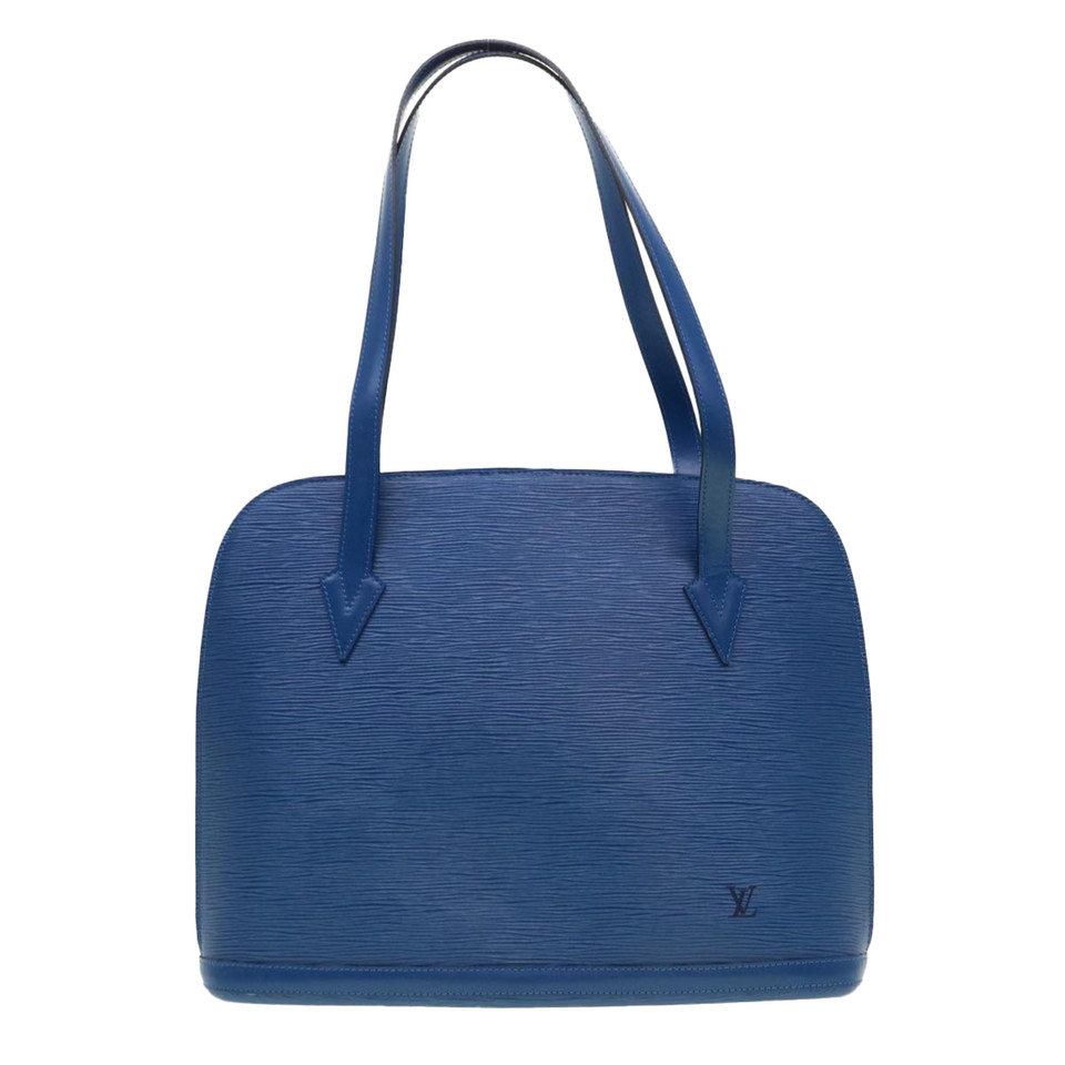 Louis Vuitton Lussac Leer in Blauw