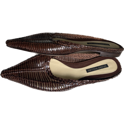 Pollini Slippers/Ballerinas Leather in Brown