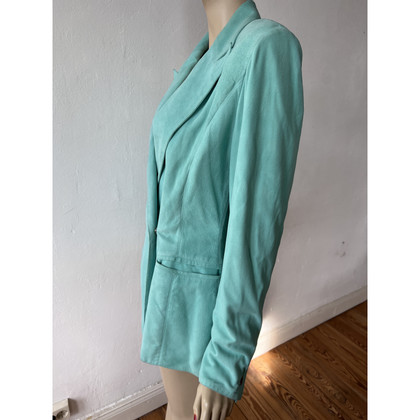 Claude Montana Jacket/Coat Leather in Turquoise