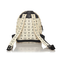 Mcm Stark Side Studs Backpack Canvas in Wit