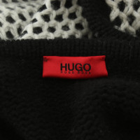 Hugo Boss Sweater in zwart / wit