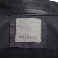 Pinko Veste en cuir avec inserts en jersey