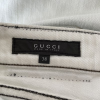 Gucci Paire de Pantalon en Denim en Blanc
