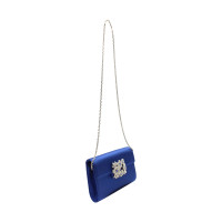 Roger Vivier Clutch Bag Silk in Blue