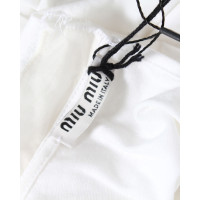 Miu Miu Oberteil aus Baumwolle in Weiß