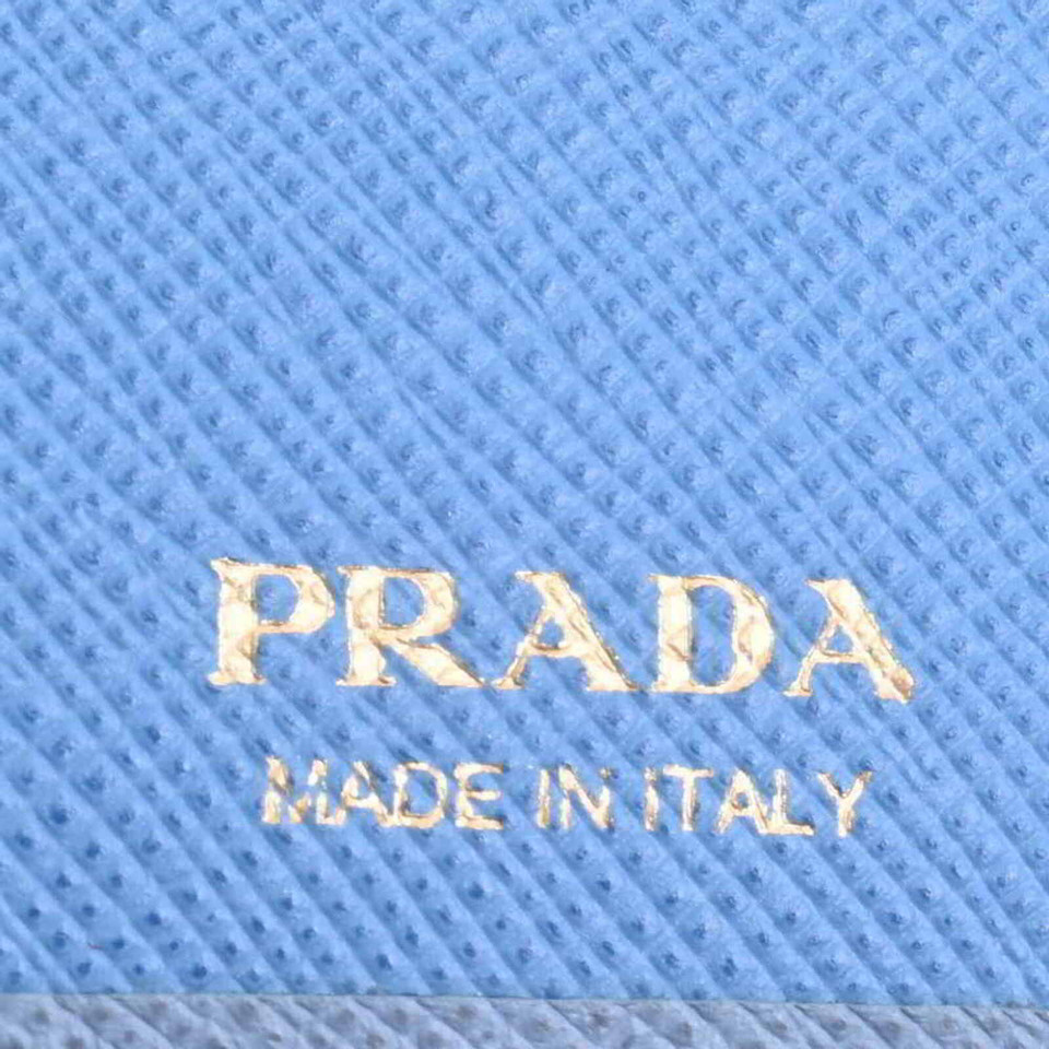 Prada Täschchen/Portemonnaie aus Leder in Blau