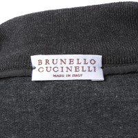 Brunello Cucinelli Oberteil aus Baumwolle in Grau