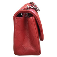 Chanel Classic Flap Bag Mini Square en Cuir en Rouge