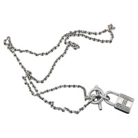 Hermès silver kelly lock necklace