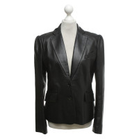 French Connection Leather blazer in black