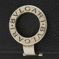 Bulgari Täschchen/Portemonnaie aus Leder in Schwarz