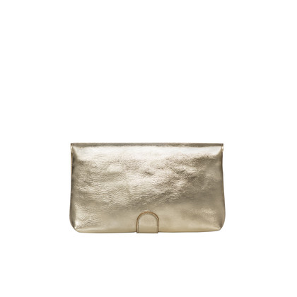 Genny Clutch Bag Leather in Gold