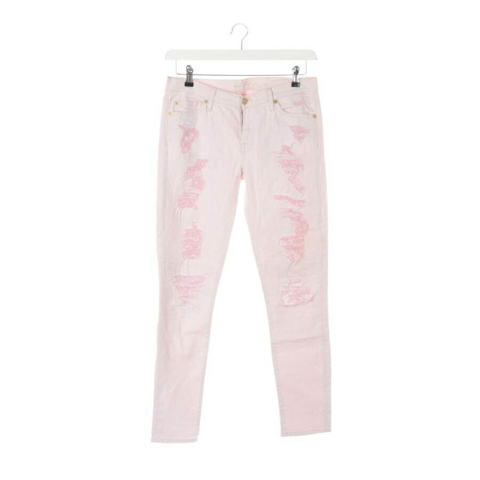 7 For All Mankind Jeans aus Baumwolle in Rosa / Pink