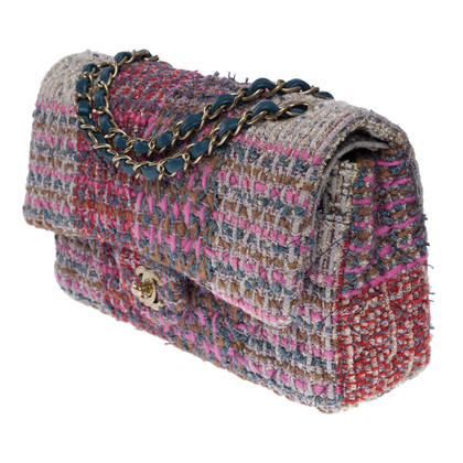 Chanel Flap Bag aus Baumwolle in Rosa / Pink