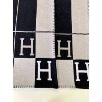 Hermès Avelon Decke aus Wolle in Schwarz