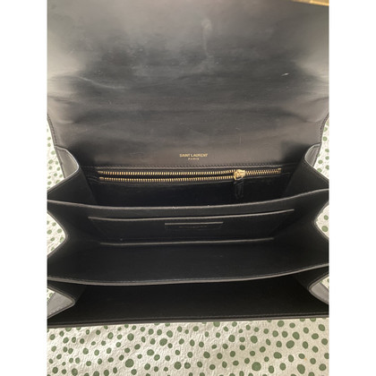 Saint Laurent Domino Bag aus Leder in Schwarz