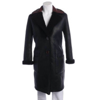 Diane Von Furstenberg Jacket/Coat Leather in Blue