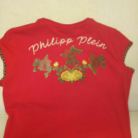 Philipp Plein Oberteil aus Baumwolle in Rot