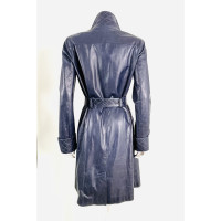 Chanel Jacket/Coat Leather in Blue
