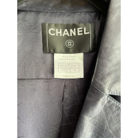 Chanel Jacket/Coat Leather in Blue