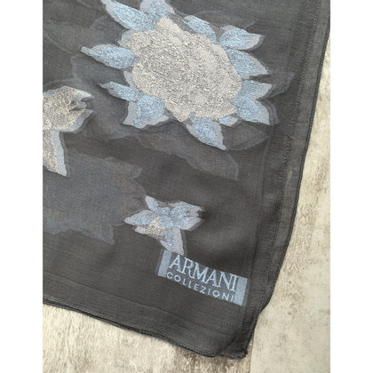 Armani Collezioni Schal/Tuch aus Seide in Grau