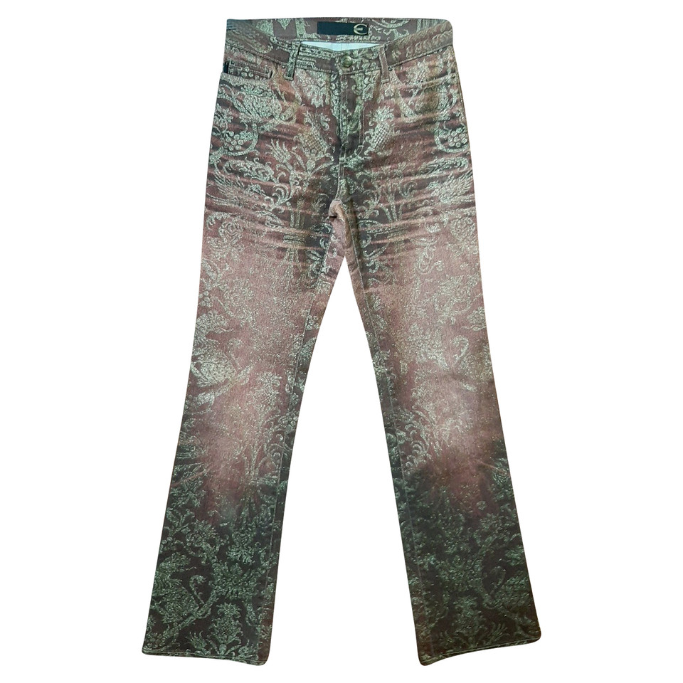 Just Cavalli Paire de Pantalon en Coton en Bordeaux