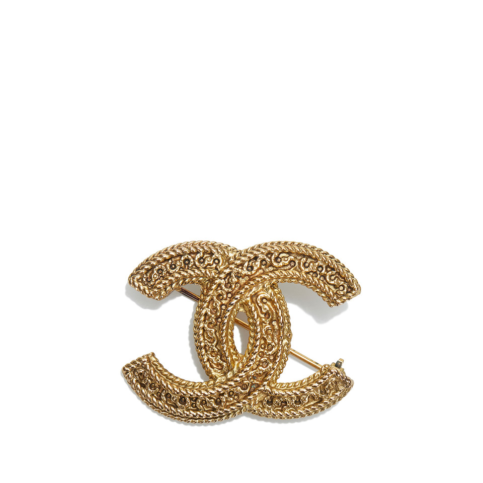 Chanel Broche en Doré