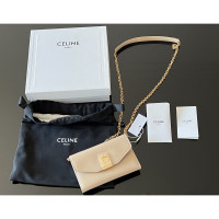 Céline Umhängetasche aus Leder in Creme