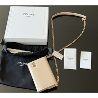 Céline Umhängetasche aus Leder in Creme