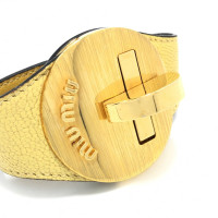 Miu Miu Bracelet/Wristband Leather in Yellow