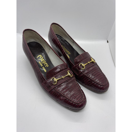 Victor Mayer Pumps/Peeptoes Leather in Bordeaux