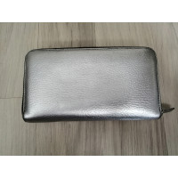 Jimmy Choo Täschchen/Portemonnaie aus Leder in Silbern