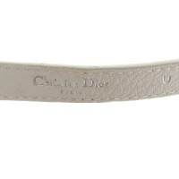 Christian Dior Leather belt in white