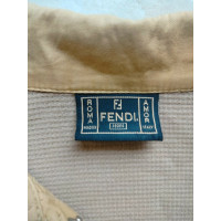 Fendi Jacke/Mantel aus Baumwolle in Beige