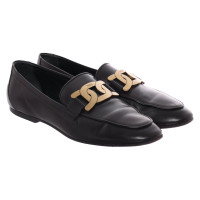 Tod's Chaussons/Ballerines en Cuir en Noir