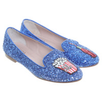 Chiara Ferragni Ballerine Blue con glitter