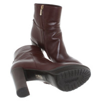 Max Mara Ankle boots Leather in Bordeaux