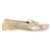 Tod's Slippers/Ballerina's Leer in Goud