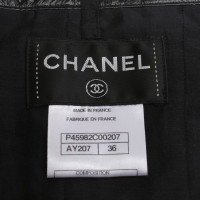 Chanel Robe en cuir noir