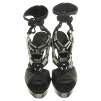 Gucci Sandals with applications in silver